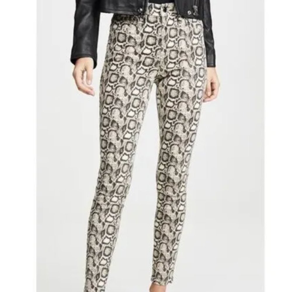 Good American Good Legs Snake Print High Waist - Size 4